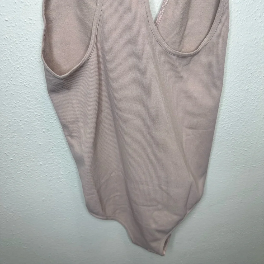 Free People Intimately Move Along Beige Ribbed Bodysuit Size XSmall/Small